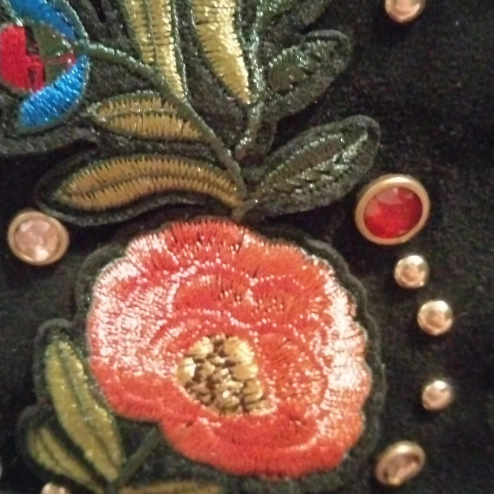 NIB MIDWAY LENGTH FAUX SUEDE BOOTS WITH EMBROIDERY IN BLACK SZ 39, 40 - Picture 8 of 10